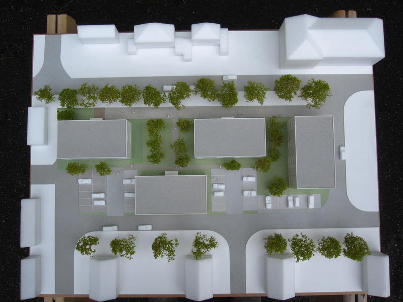 Modellansichten der geplanten Bebauung an der D&ouml;rrenbergstra&szlig;e; Bildquelle Ruppert    