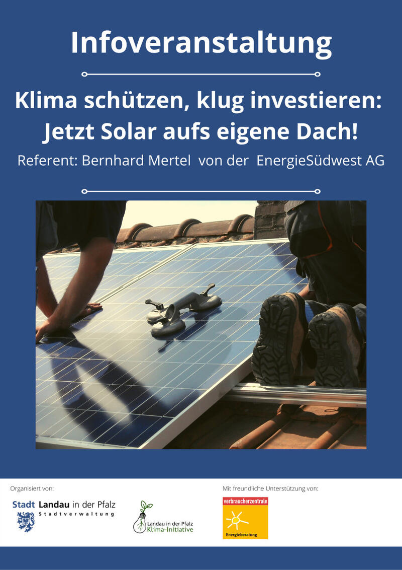 Am Dienstag, 30. August, um 17 Uhr findet die n&auml;chste Online-Infoveranstaltung zu Photovoltaik und Solarthermie auf dem eigenen Dach statt. 