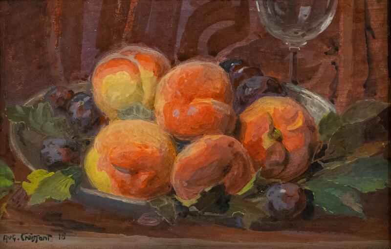 August Croissant, Pfirsichstillleben, 1918