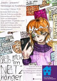 Bild vergr&ouml;&szlig;ern: Die Ausstellung &raquo;kreativ - pr&auml;ventiv&laquo; ist nach der Vernissage noch bis 26. Februar in der Stadtbibliothek Landau zu sehen.