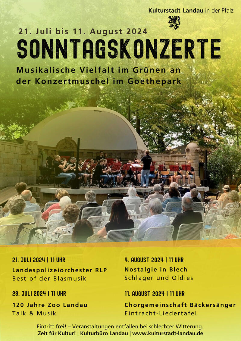 Umsonst und drau&szlig;en: Das Kulturb&uuml;ro der Stadt Landau macht den Goethepark in diesem Sommer zur Open-Air-B&uuml;hne. 