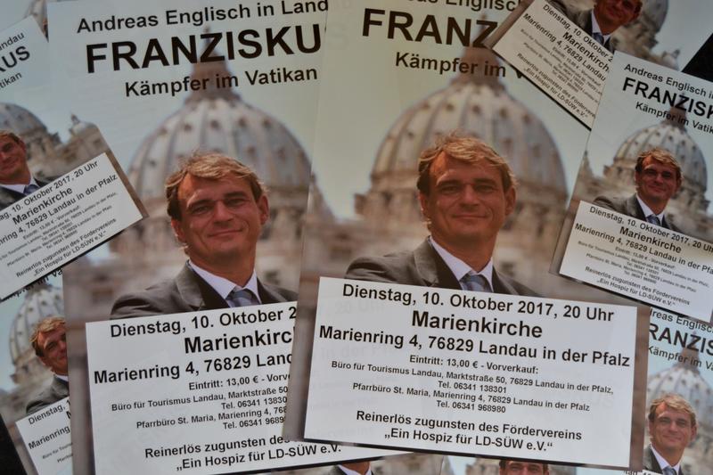 Blick hinter die Kulissen des Vatikan: Am Dienstag, 10. Oktober, h&auml;lt Vatikan-Kenner Andreas Englisch in Landau einen Vortrag mit dem Titel &raquo;Franziskus - K&auml;mpfer im Vatikan&laquo;. 
