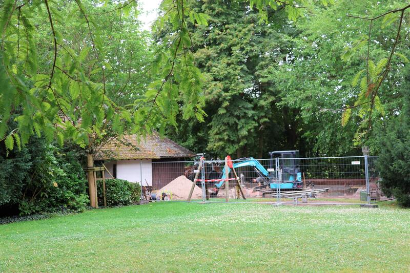 Im Schillerpark wird schon gebaut.