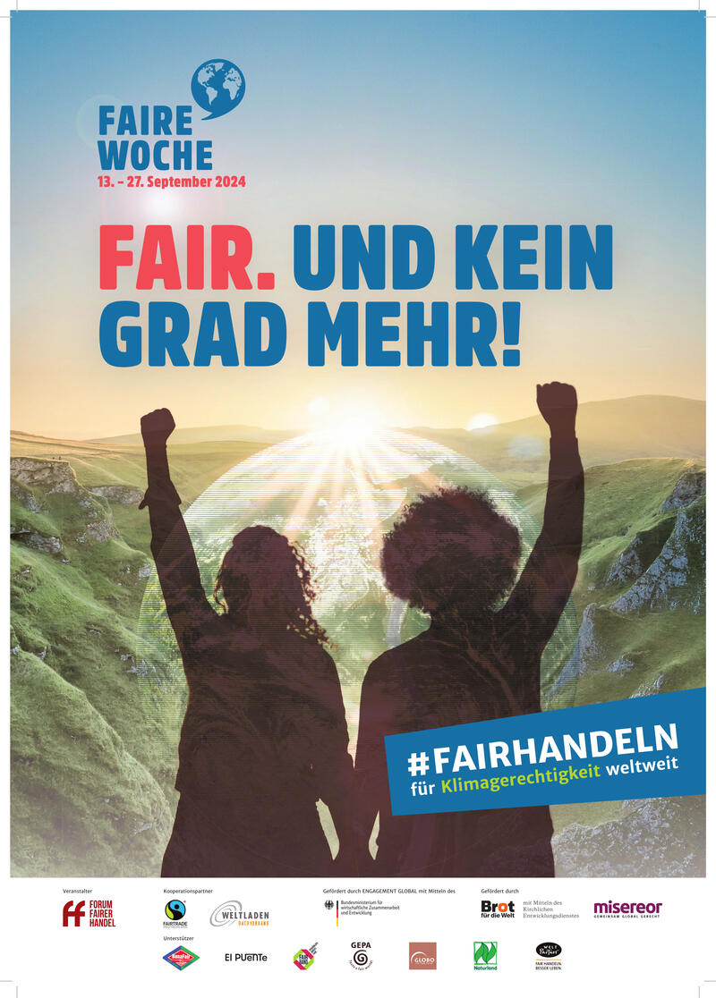 Die bundesweite &raquo;Faire Woche&laquo; findet vom 13. bis 27. September unter dem Motto &raquo;Fair. Und kein Grad mehr!&laquo; statt.