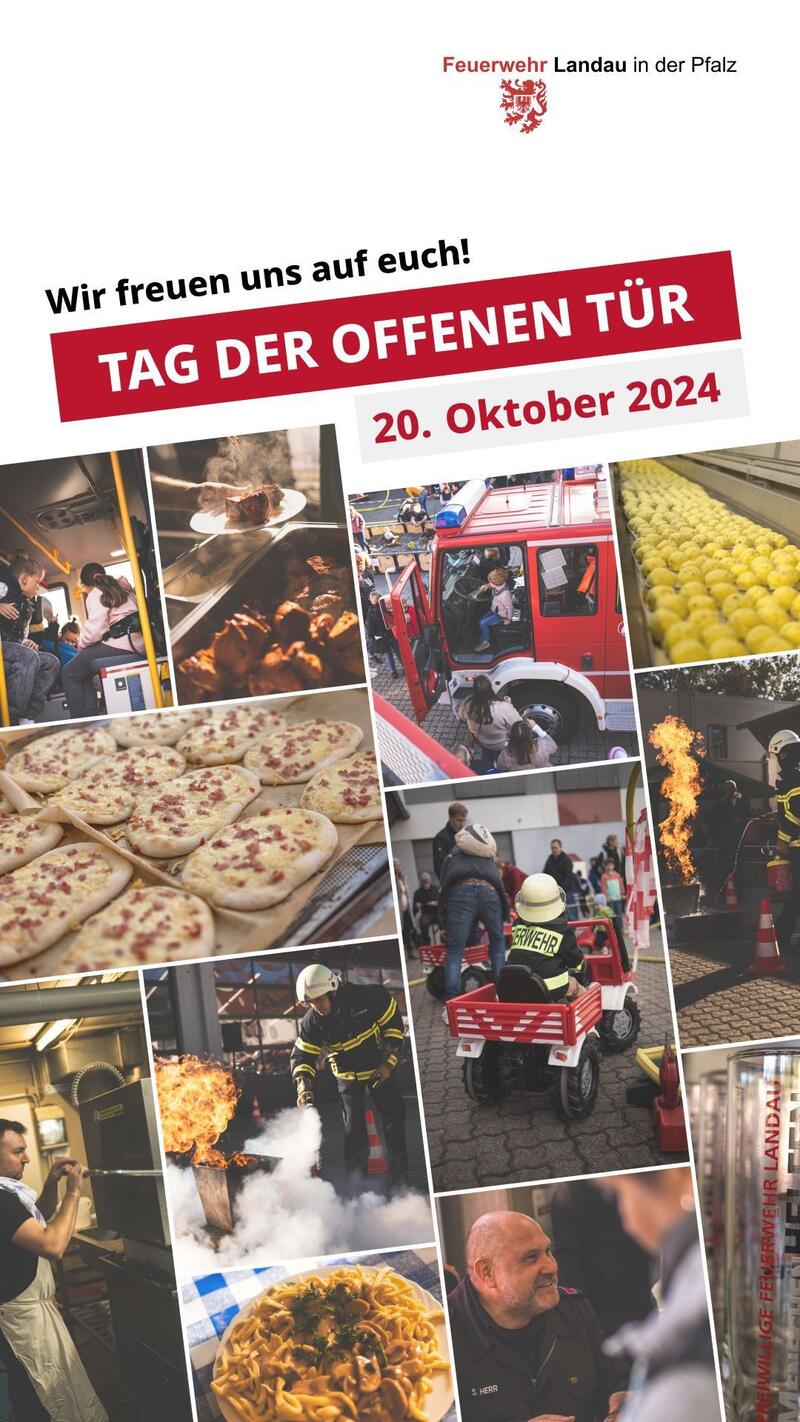 Die Freiwillige Feuerwehr Landau l&auml;dt am Sonntag des Fests des Federwei&szlig;en traditionell zum Tag der offenen T&uuml;r. 