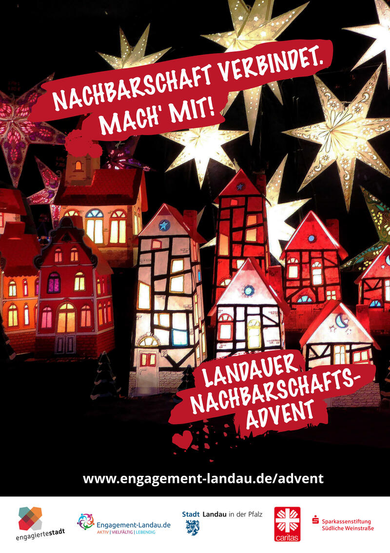 Beim Landauer Nachbarschaftsadvent &ouml;ffnen vom 1. bis 24. Dezember B&uuml;rgerinnen und B&uuml;rger t&auml;glich T&uuml;r, Tor oder Hof f&uuml;r eine kleine Nachbarschaftsaktion. 