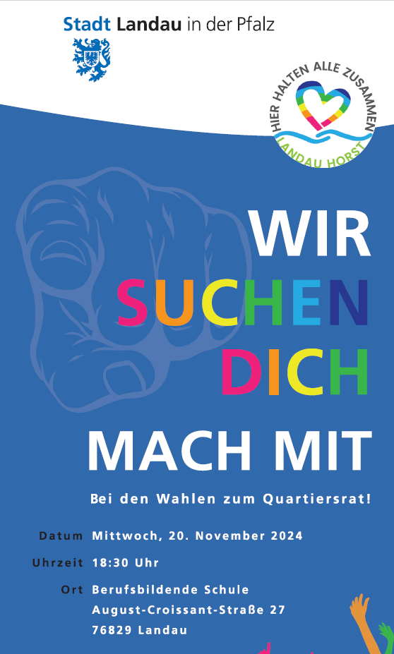 Einladung zur ersten Sitzung des Quartiersrates - weitere Mitglieder sind willkommen. 