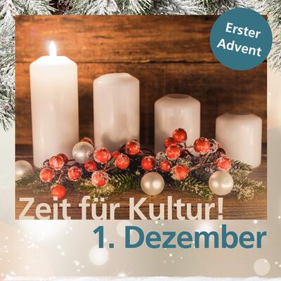 Bild vergr&ouml;&szlig;ern: Instagram-Adventskalender des st&auml;dtischen Kulturb&uuml;ros: Im Dezember ist Zeit f&uuml;r Kultur.