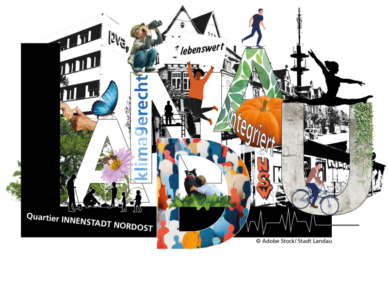 Eine Collage zur Inspiration f&uuml;r die B&uuml;rgerbeteiligung im Landauer Quartier &raquo;Innenstadt Nordost&raquo;. 
