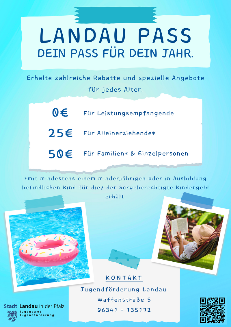 Auch im Jahr 2026 gibt es den LandauPass. Er bietet zahlreiche Angebote und Erm&auml;&szlig;igungen in verschiedenen Einrichtungen der Stadt.