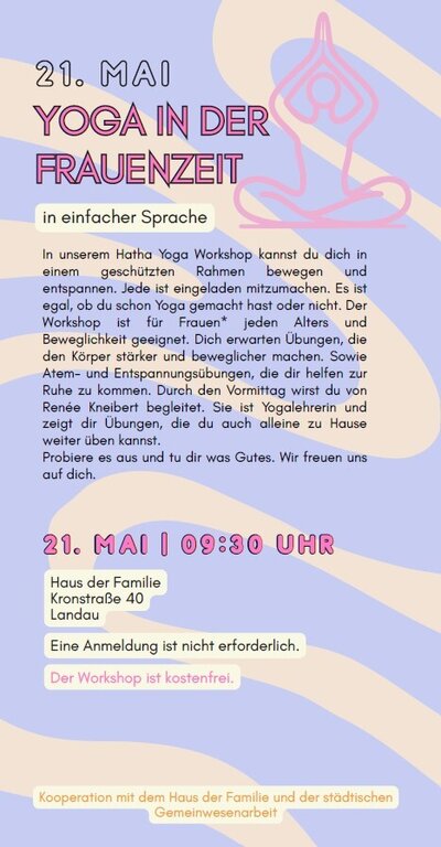 Bild vergr&ouml;&szlig;ern: YOGA IN DER FRAUENZEIT in einfacher Sprache