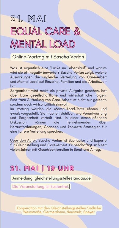 Bild vergr&ouml;&szlig;ern: EQUAL CARE & MENTAL LOAD