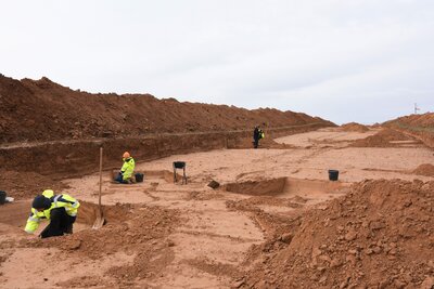 Bild vergr&ouml;&szlig;ern: Auf der Wollmesheimer H&ouml;he in Landau l&auml;uft aktuell eine arch&auml;ologische Grabung.