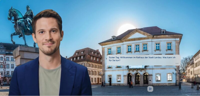 Die Stadt Landau m&ouml;chte, als erste Kommune deutschlandweit, den KI-basierten Avatar &raquo;Franz&laquo; einf&uuml;hren. Er bietet erste Informationen und bringt die Verwaltung n&auml;her an die B&uuml;rgerinnen und B&uuml;rger.