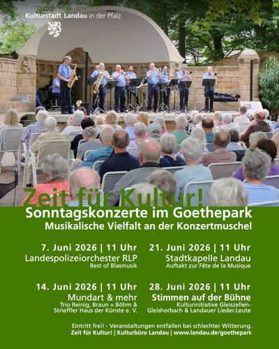 Bild vergr&ouml;&szlig;ern: Die Sonntagskonzerte im Goethepark starten am 7. Juni.