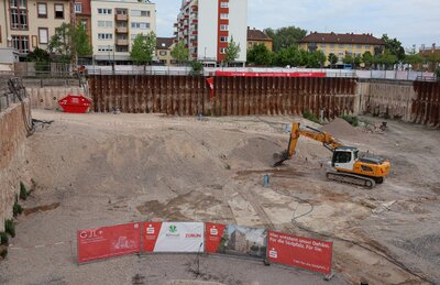 Bild vergr&ouml;&szlig;ern: Bauarbeiten auf dem ehemaligen Kaufhofgel&auml;nde