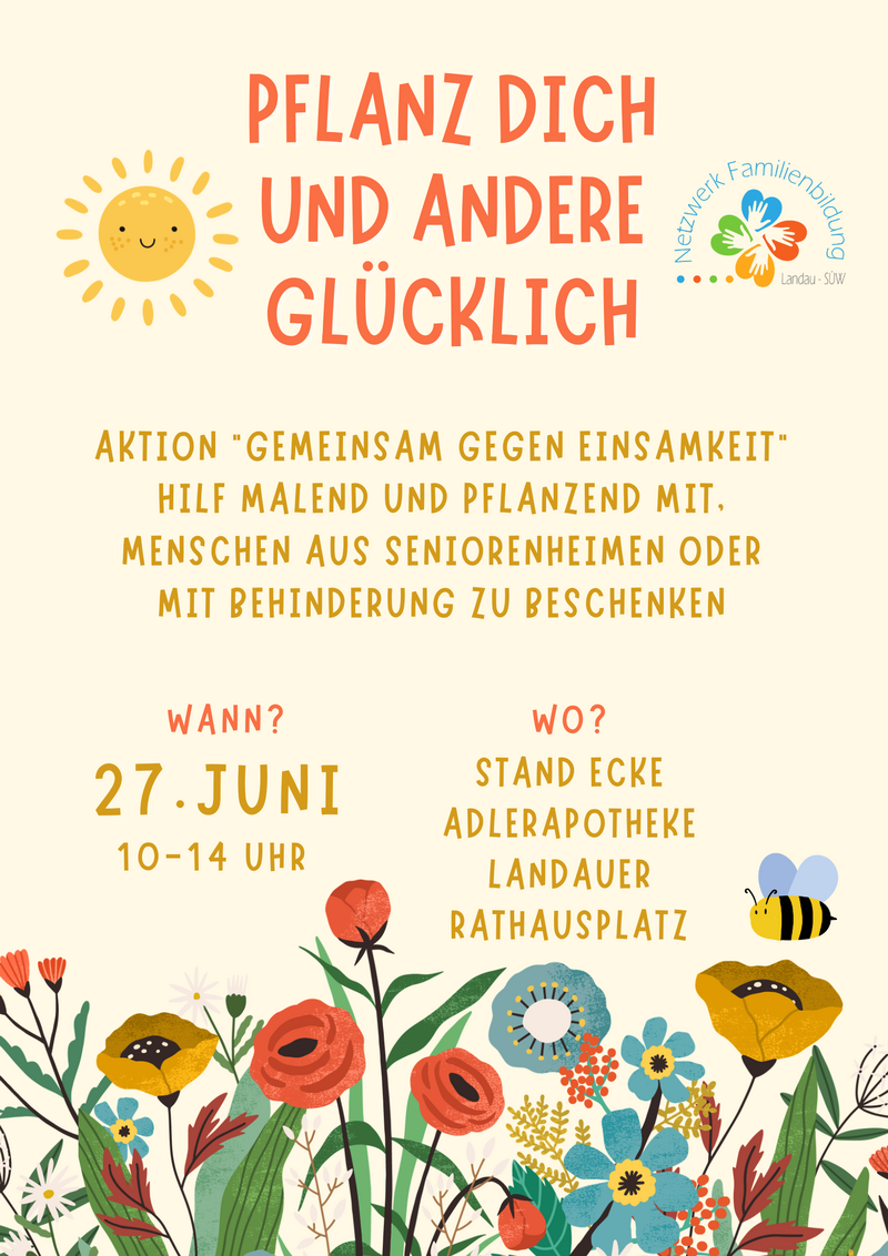 Am 27. Juni findet die kreative-Pflanzaktion auf dem Rathausplatz statt.
