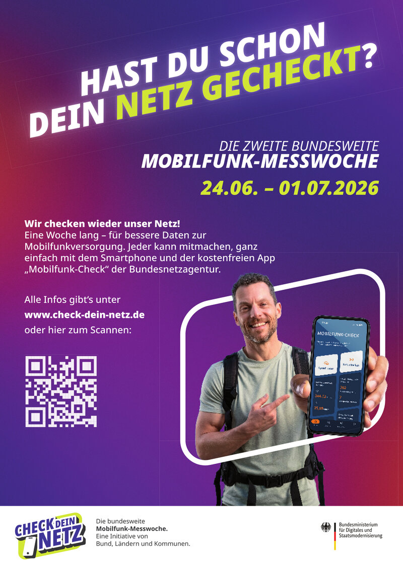 Von 24. Juni bis 1. Juli findet deutschlandweit eine Mobilfunk-Messwoche statt.