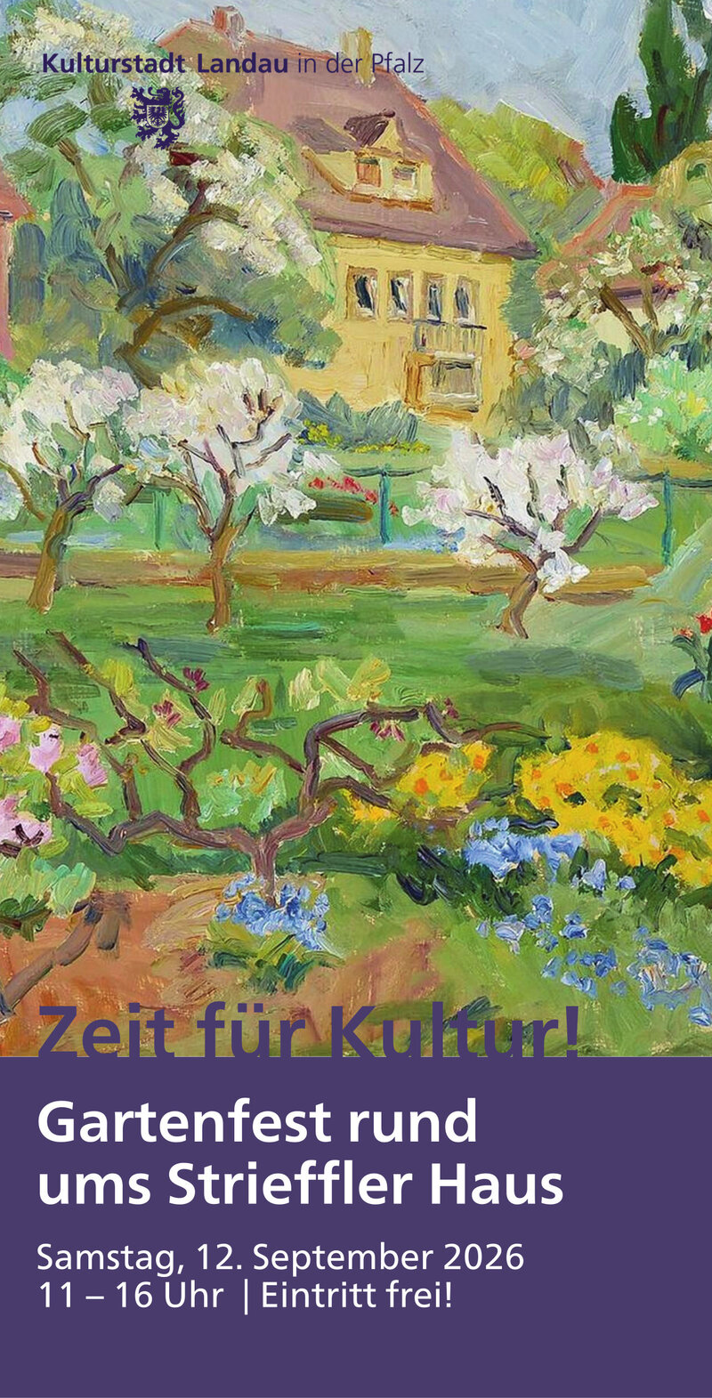 Das Gartenfest im Strieffler Haus der K&uuml;nste findet am 12. September statt.