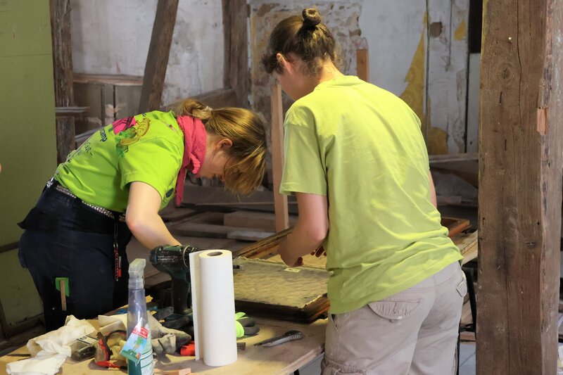 Ein Workshop im Haus zum Maulbeerbaum markierte den Auftakt der Jungen Bauh&uuml;tte in Landau.