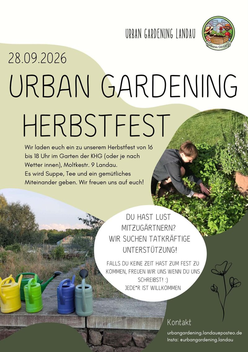Urban Gardening Landau l&auml;dt zum Herbstfest am 28. September.