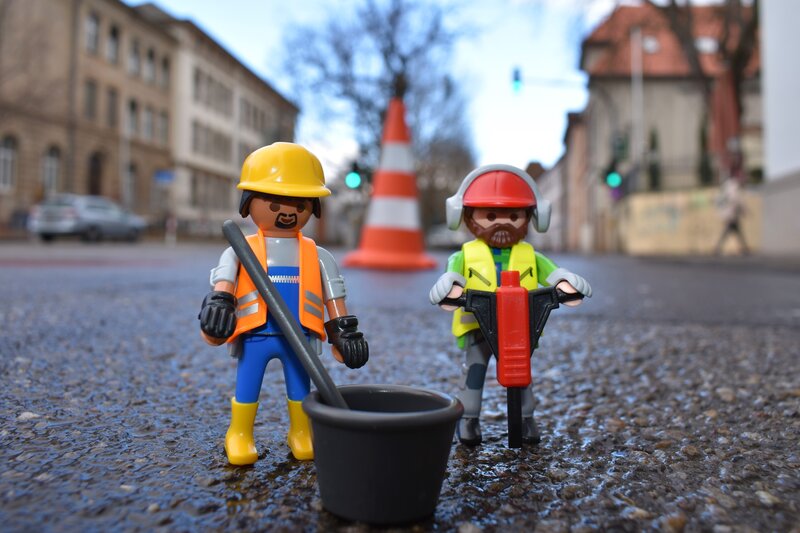 Die Stadt Landau informiert &uuml;ber aktuelle Baustellen. 