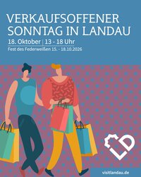 Bild vergr&ouml;&szlig;ern: Am 18. Oktober l&auml;dt die Stadt Landau zum Fest des Federwei&szlig;en und zum verkaufsoffenen Sonntag ein. 