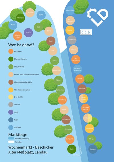 Bild vergr&ouml;&szlig;ern: Plan des Wochenmarkts