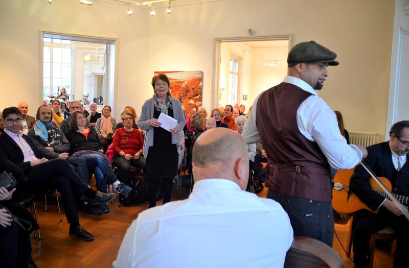 Bei der Matin&eacute;e inmitten der Ausstellung &raquo;Jenseits der Schwere&laquo; in der St&auml;dtischen Galerie Villa Streccius sorgte das Jordan Weiss Quartett f&uuml;r ausgelassene Stimmung.