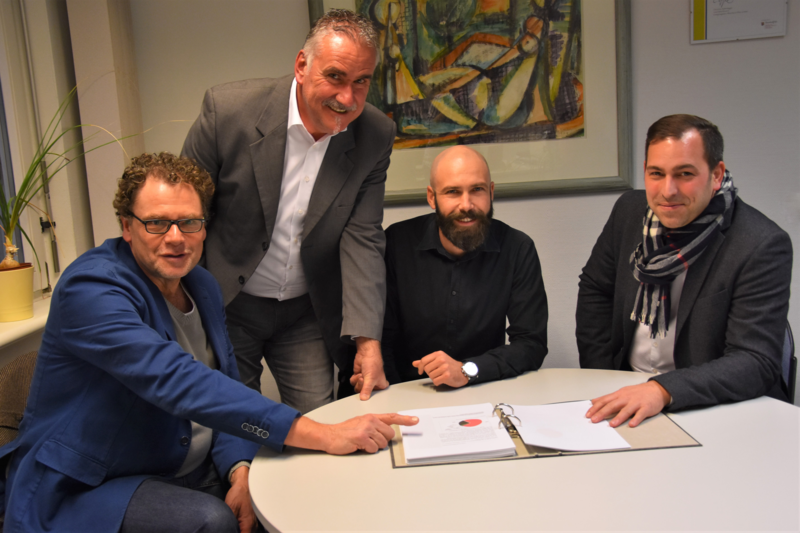 Stellten in der j&uuml;ngsten Sitzung des st&auml;dtischen Umweltausschusses die Ergebnisse des Integrierten Klimaschutzkonzepts f&uuml;r die Stadt Landau vor: Umweltamtsleiter Markus Abel, Beigeordneter und Umweltdezernent Rudi Klemm sowie Christian Koch und Tobias Gru