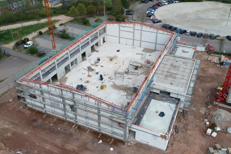 Gro&szlig;projekt: Im Sommer vergangenen Jahres fiel der Startschuss f&uuml;r den Bau der Sporthalle West in Landau. 