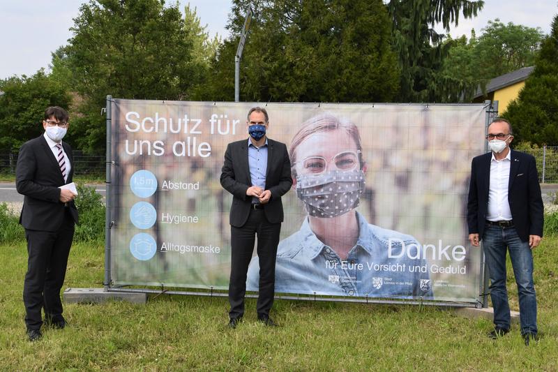 OB thomas Hirsch, Landrat Dietmar Seefeldt und Landrat Dr. Fritz Brechtel (v.l.n.r.)