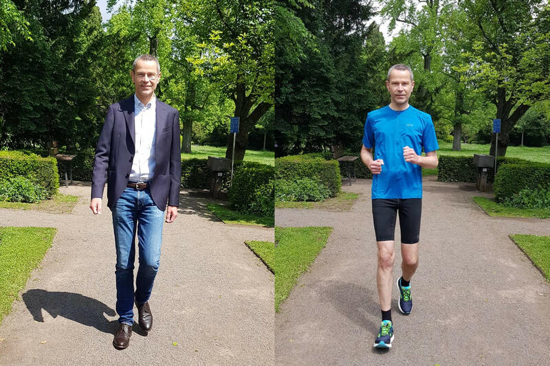Ob im Schritttempo oder gerne auch joggend: B&uuml;rgermeister Dr. Maximilian Ingenthron m&ouml;chte sich bei seiner Aktion "Laufend im Gespr&auml;ch" mit den Landauerinnen und Landauern zum Austausch treffen.