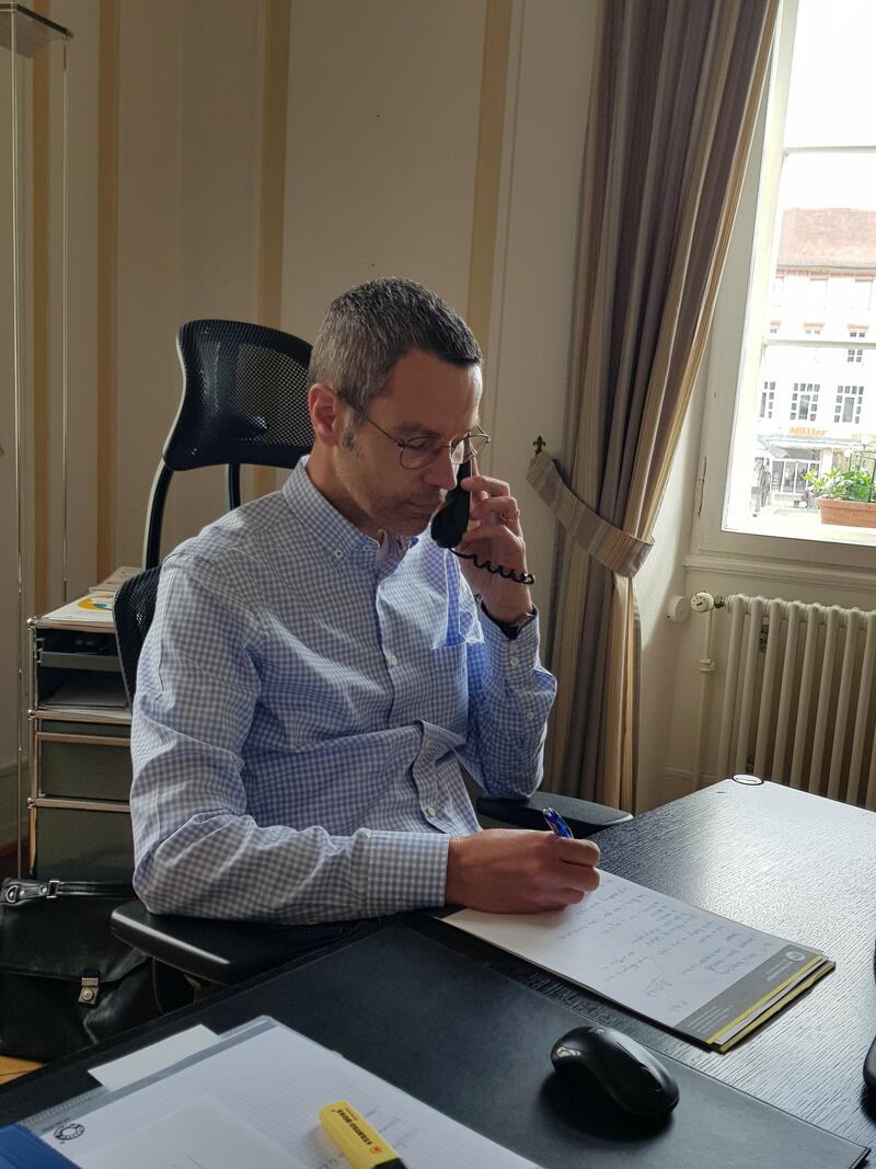 B&uuml;rgermeister Dr. Maximilian Ingenthron hat sich mit den Landauer Sportvereinen telefonisch ausgetauscht. 