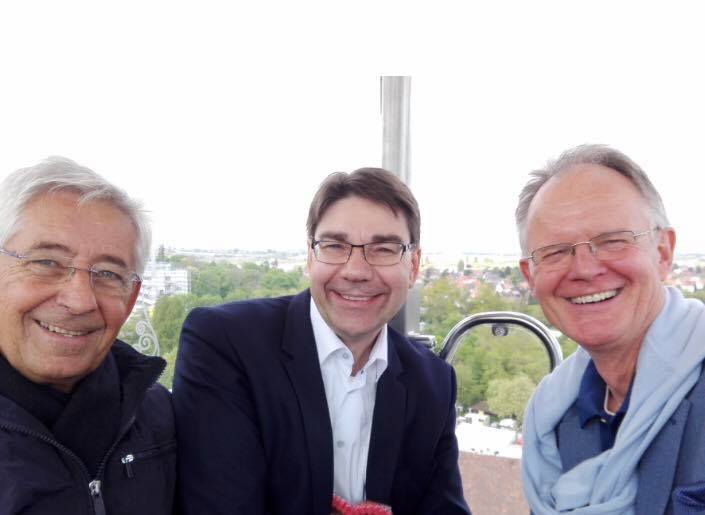 OB Thomas Hirsch (M.) gemeinsam mit Vorg&auml;nger Hans-Dieter Schlimmer (r.) und Vor-Vorg&auml;nger Dr. Christof Wolff (l.).  