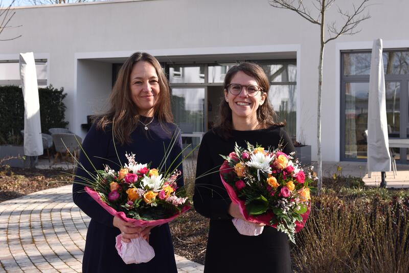 v. l.: Alice Ferlinz (bisherige Hospizleitung) und Nieske Schilling (neue Hospizleitung)